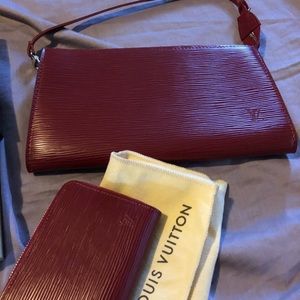 Louis Vuitton Epi red leather